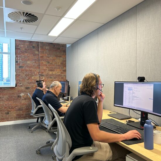 All IT Services team members at a company event