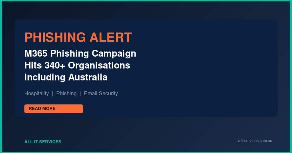 Phishing campaign targeting hospitality organisations