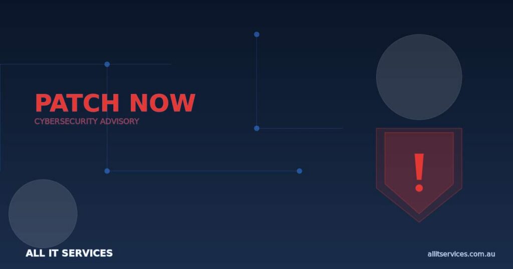 Cybersecurity advisory: Patch Now visual for ASP.NET Core flaw