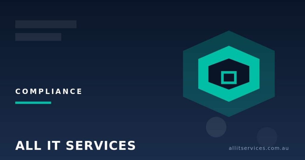 Abstract shield graphic with Compliance label