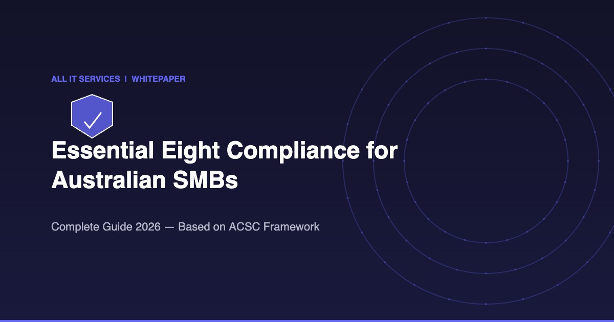 Essential Eight Compliance Guide 2026 - ACSC cybersecurity framework for Australian small and medium businesses