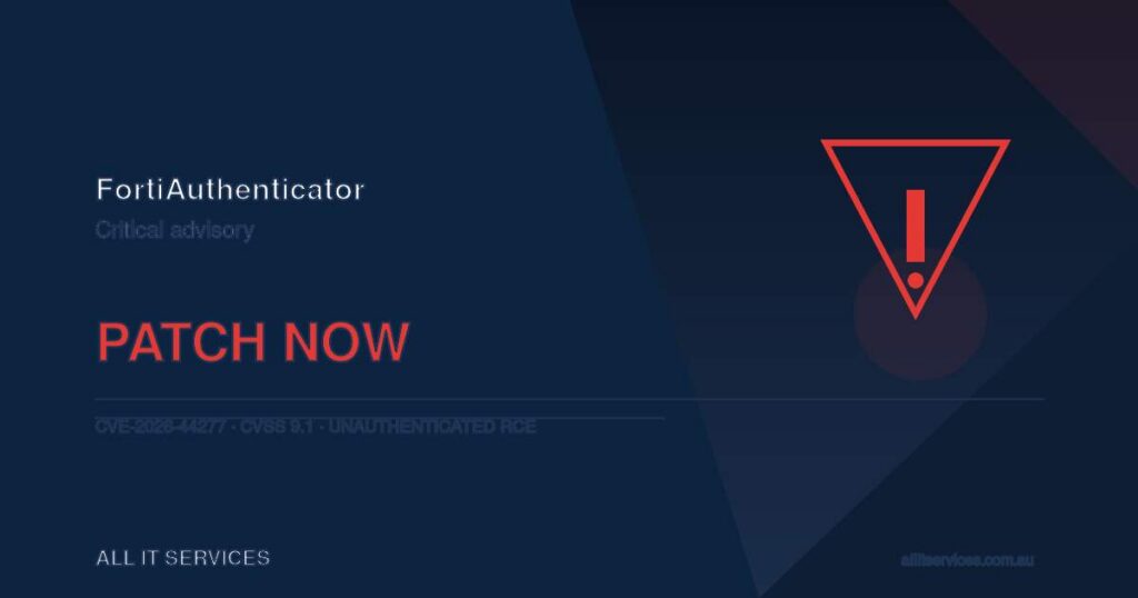 FortiAuthenticator critical patch advisory CVE-2026-44277