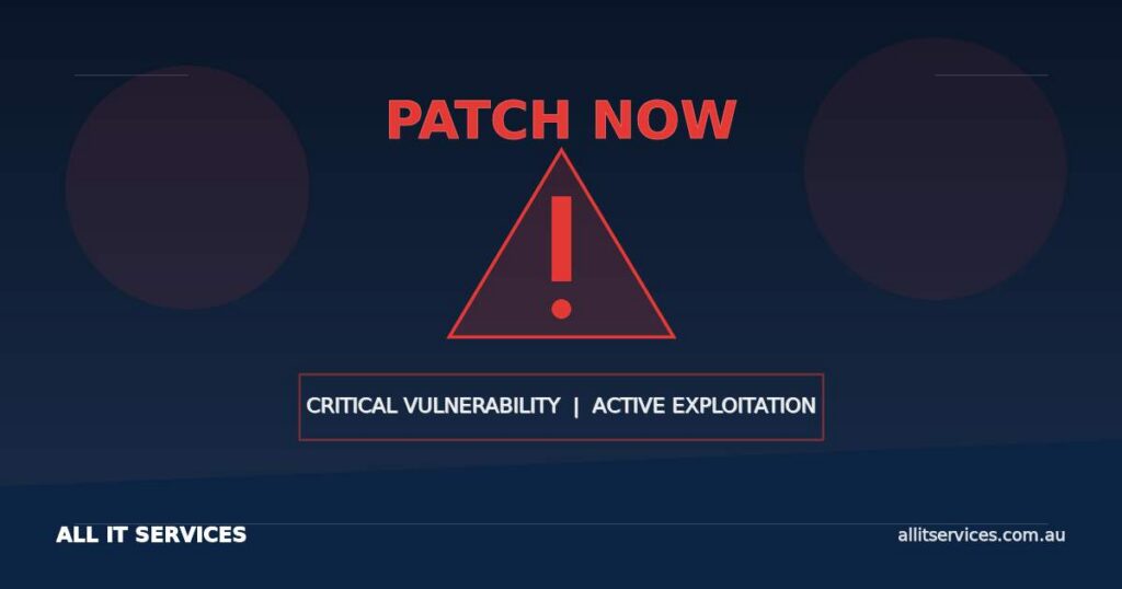 All IT Services security alert graphic urging Linux administrators to patch CVE-2026-31431