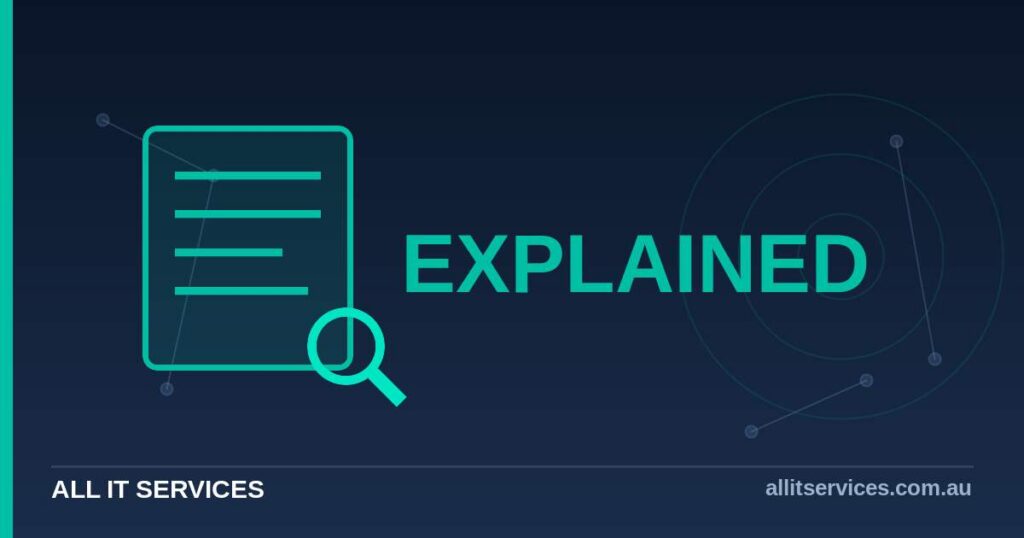 All IT Services explainer graphic with document, magnifier and EXPLAINED label