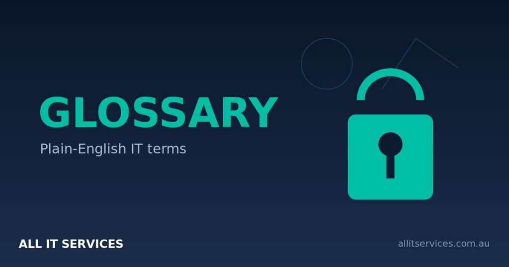 Glossary graphic — padlock icon
