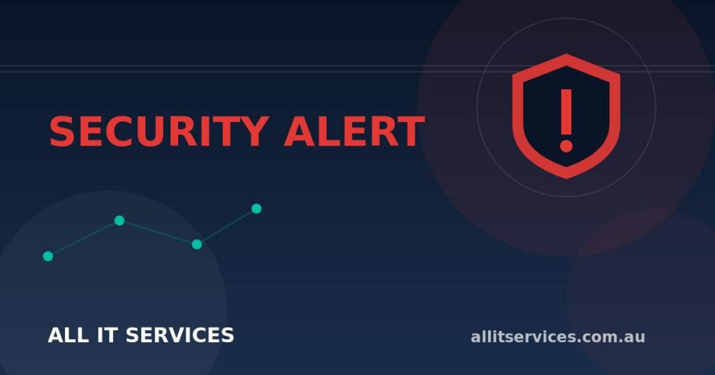 Security alert graphic with red shield icon for Microsoft 365 password spraying advisory