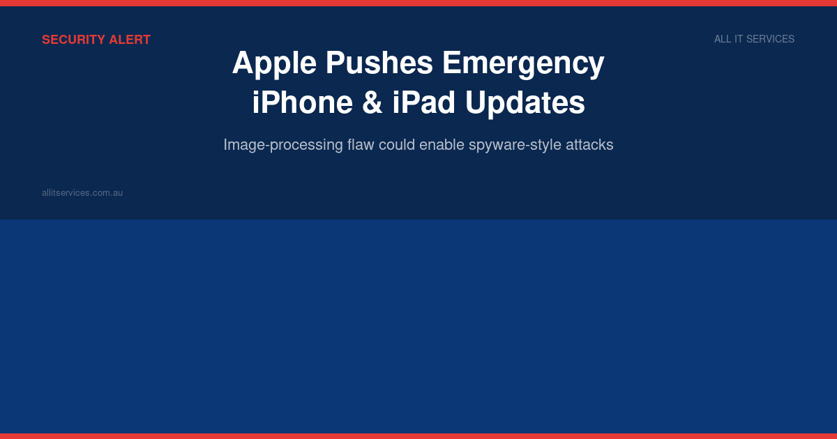 Apple Pushes Emergency iPhone and iPad Updates — Check Your Team’s Devices