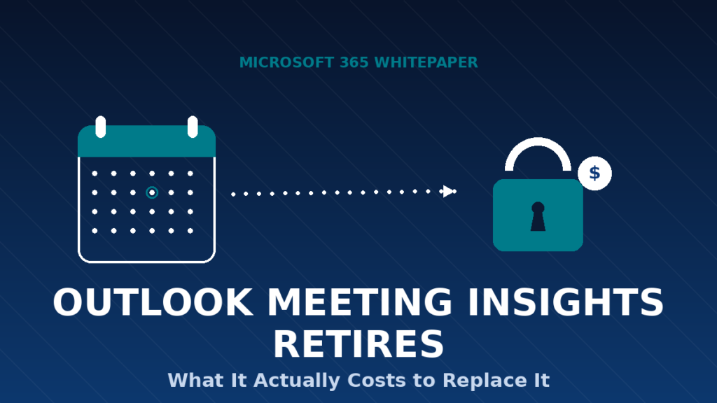 Outlook Meeting Insights retires - what it costs to replace it, Microsoft 365 whitepaper hero image