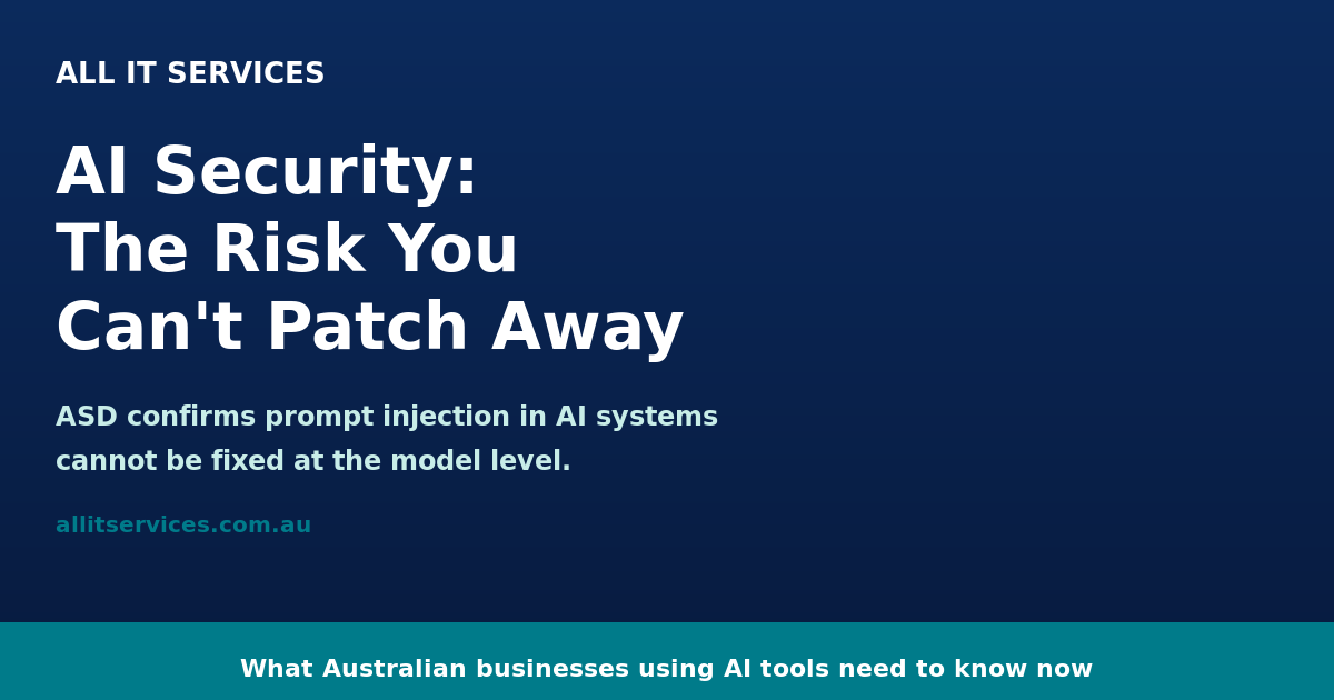 The AI Security Problem Australian Businesses Can’t Patch Their Way Out Of