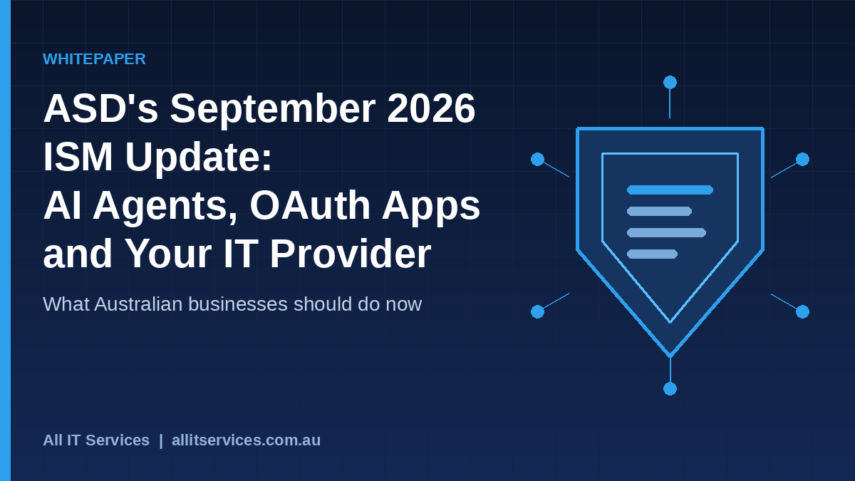ASD’s September 2026 ISM Update Names AI Agents, OAuth Apps and Your IT Provider — What Australian Businesses Should Do Now