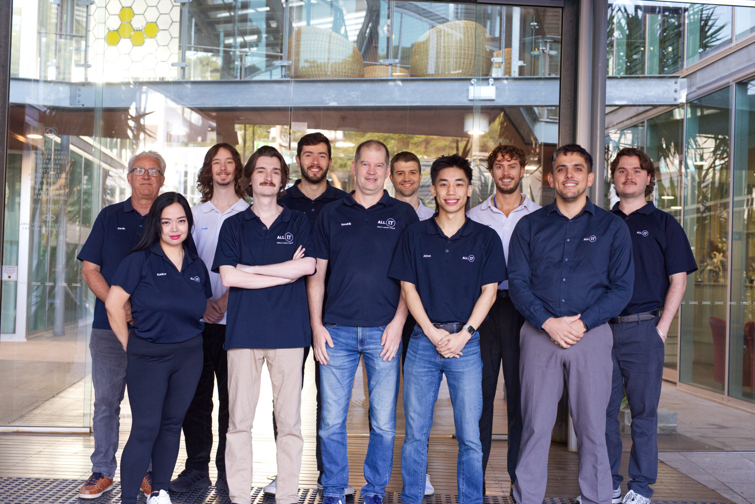 All IT Services team outside the Brookvale office