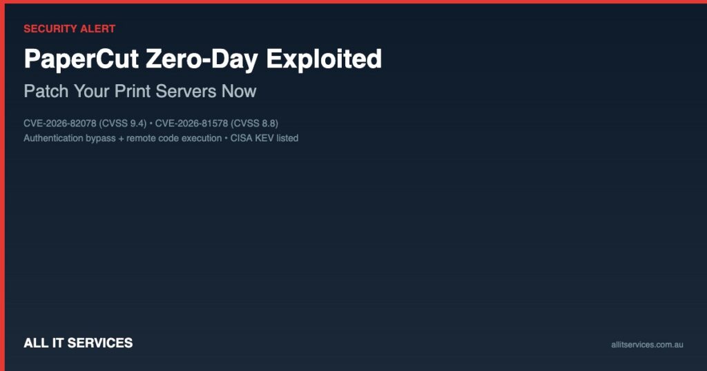 PaperCut zero-day security alert — patch your print servers now