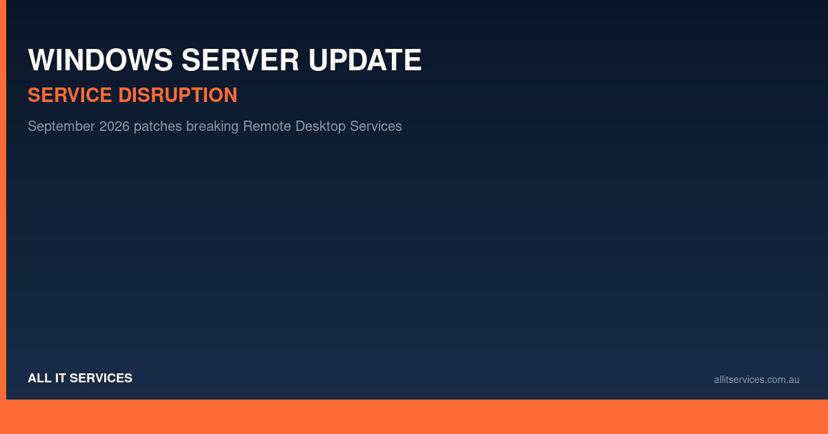 September Server Patches Break Remote Desktop — Here’s What to Do
