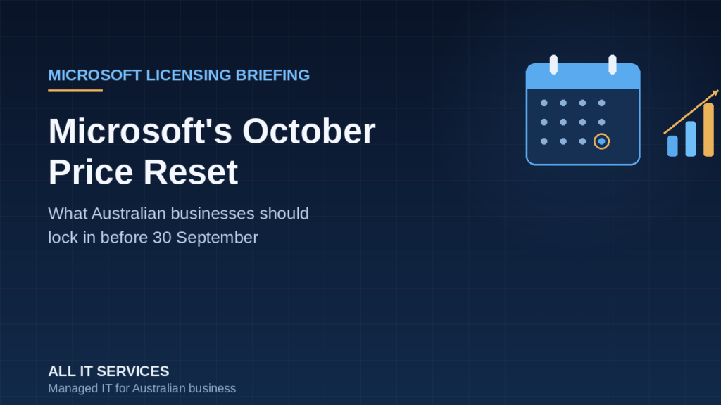 Microsoft's October Price Reset — what Australian businesses should lock in before 30 September